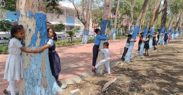 Hugs given to trees to save children from depression