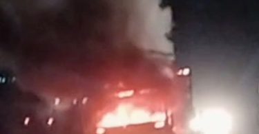 Fire broke out in a truck loaded with sugarcane, the vehicle burnt to ashes